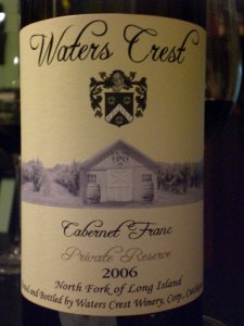 Waters Crest 2006 Cab Franc